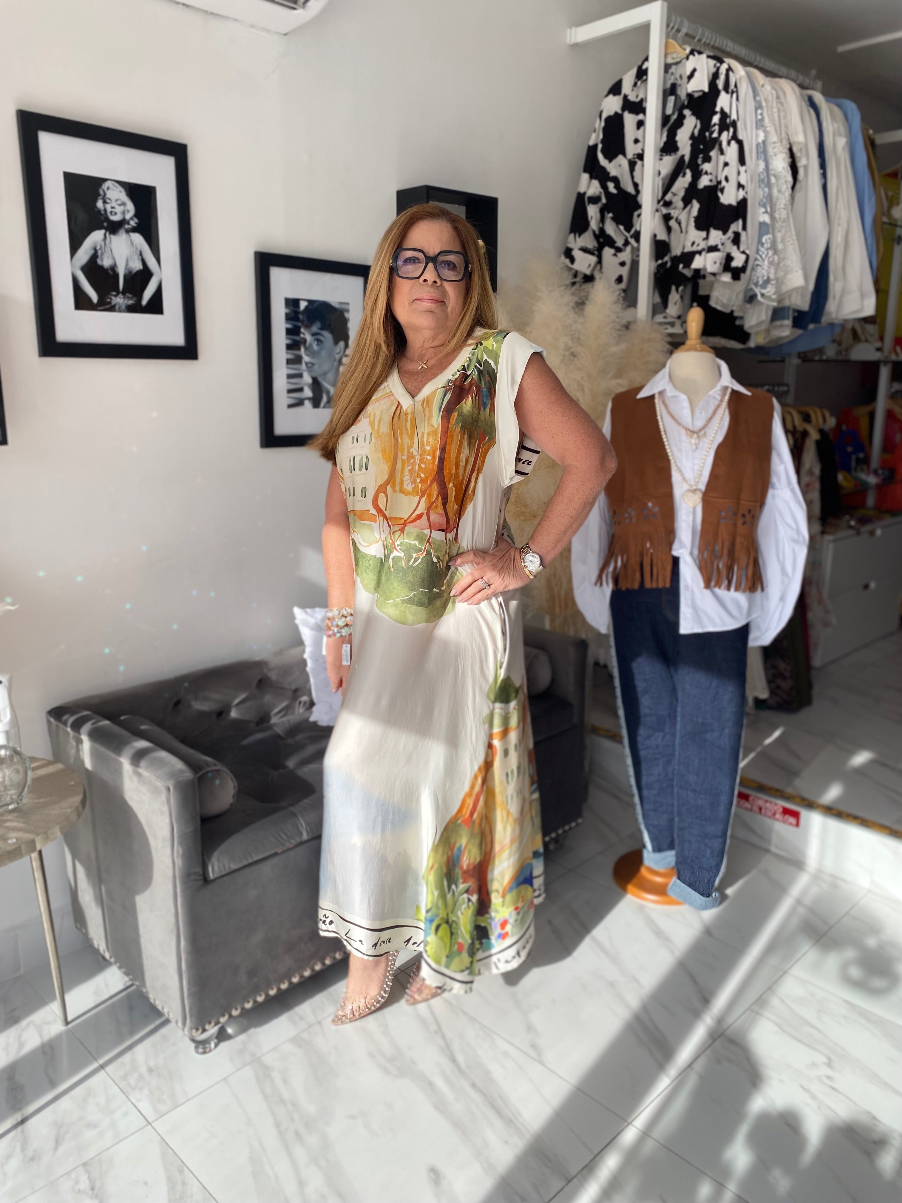Silk Scene Dress