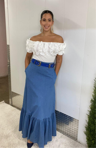 Maxi Jean Skirt