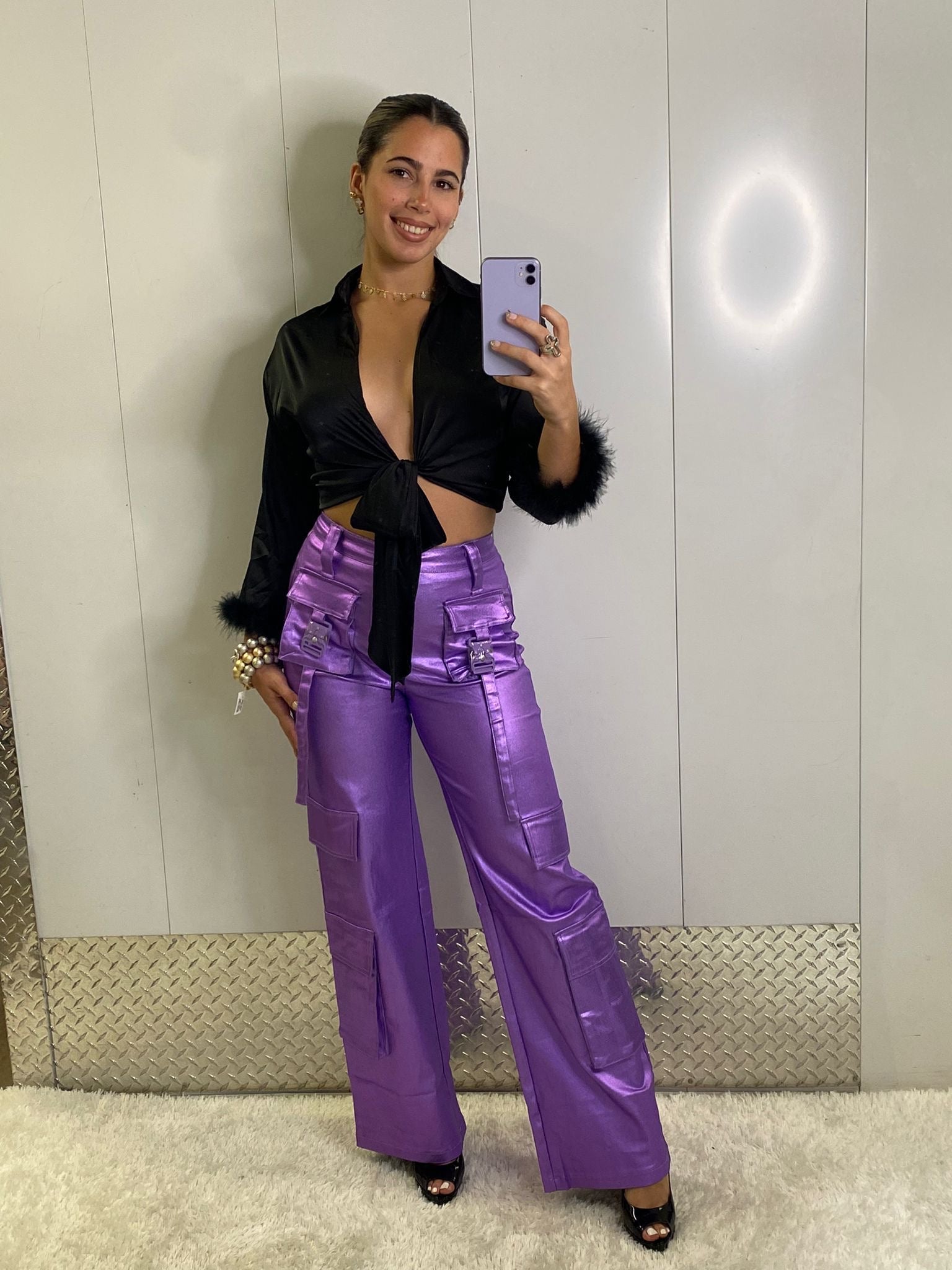 Purple Metalic Pant