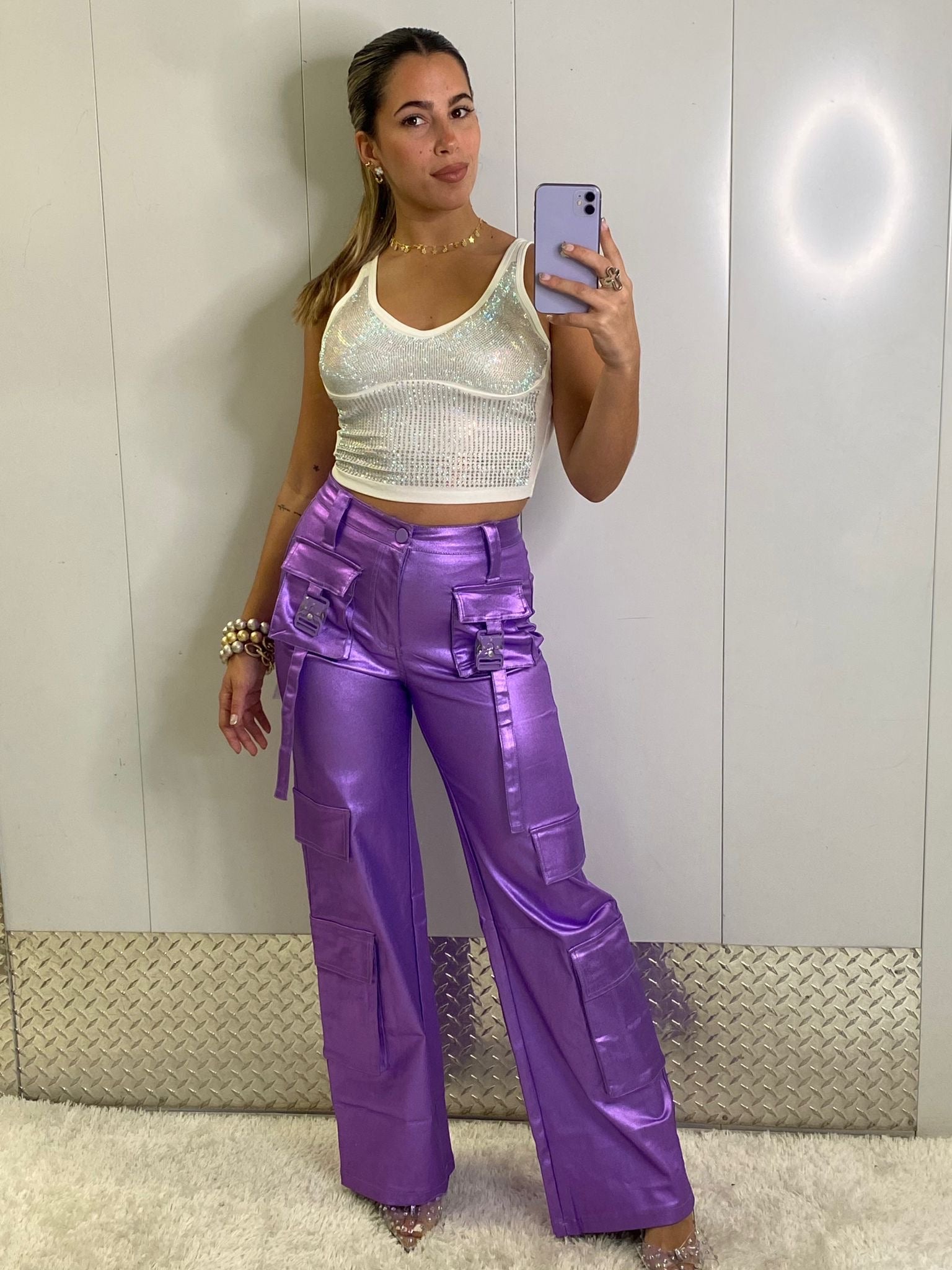 Purple Metalic Pant