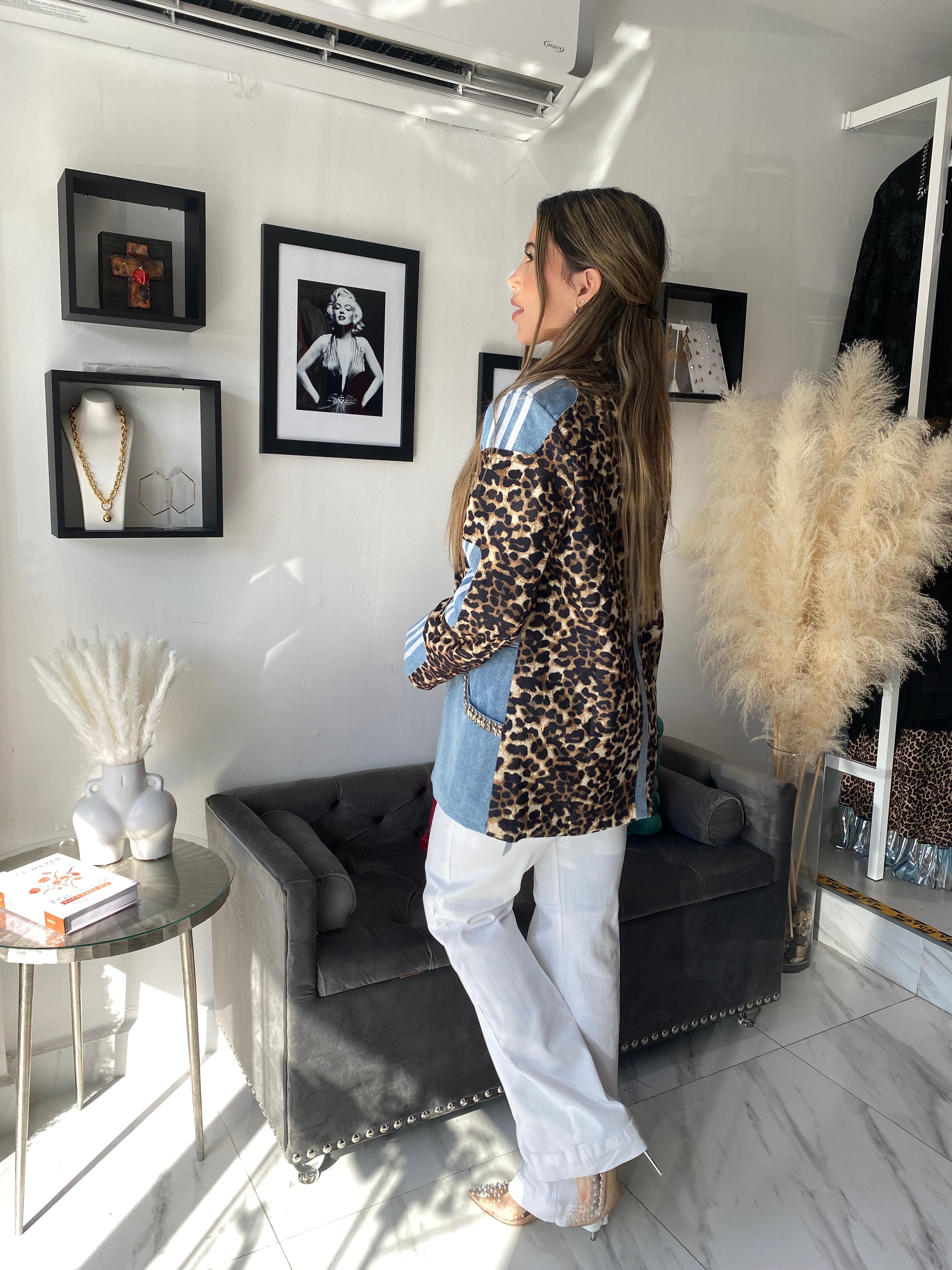 Jean Leopard Blazer