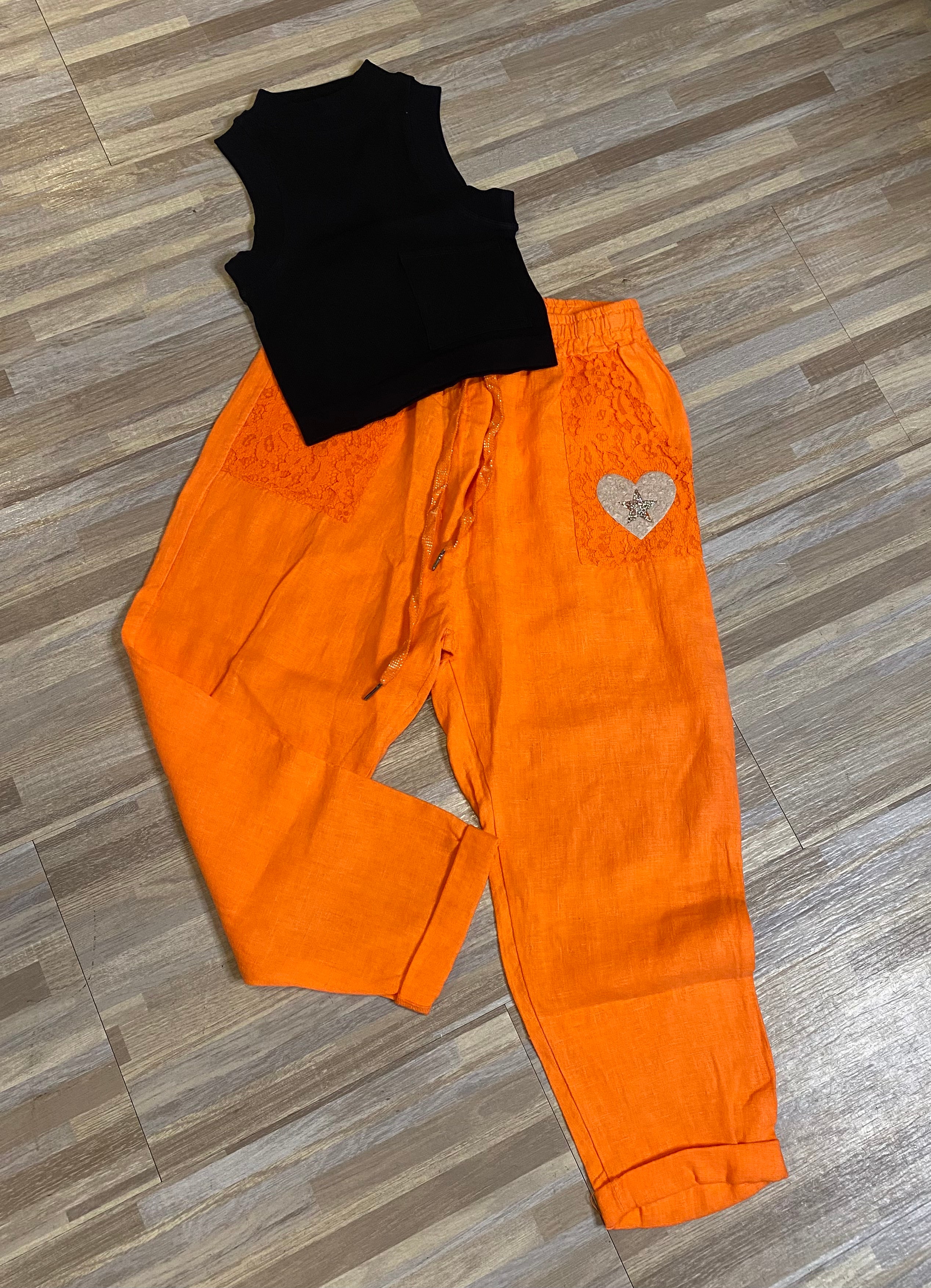 Heart Linen Jogger