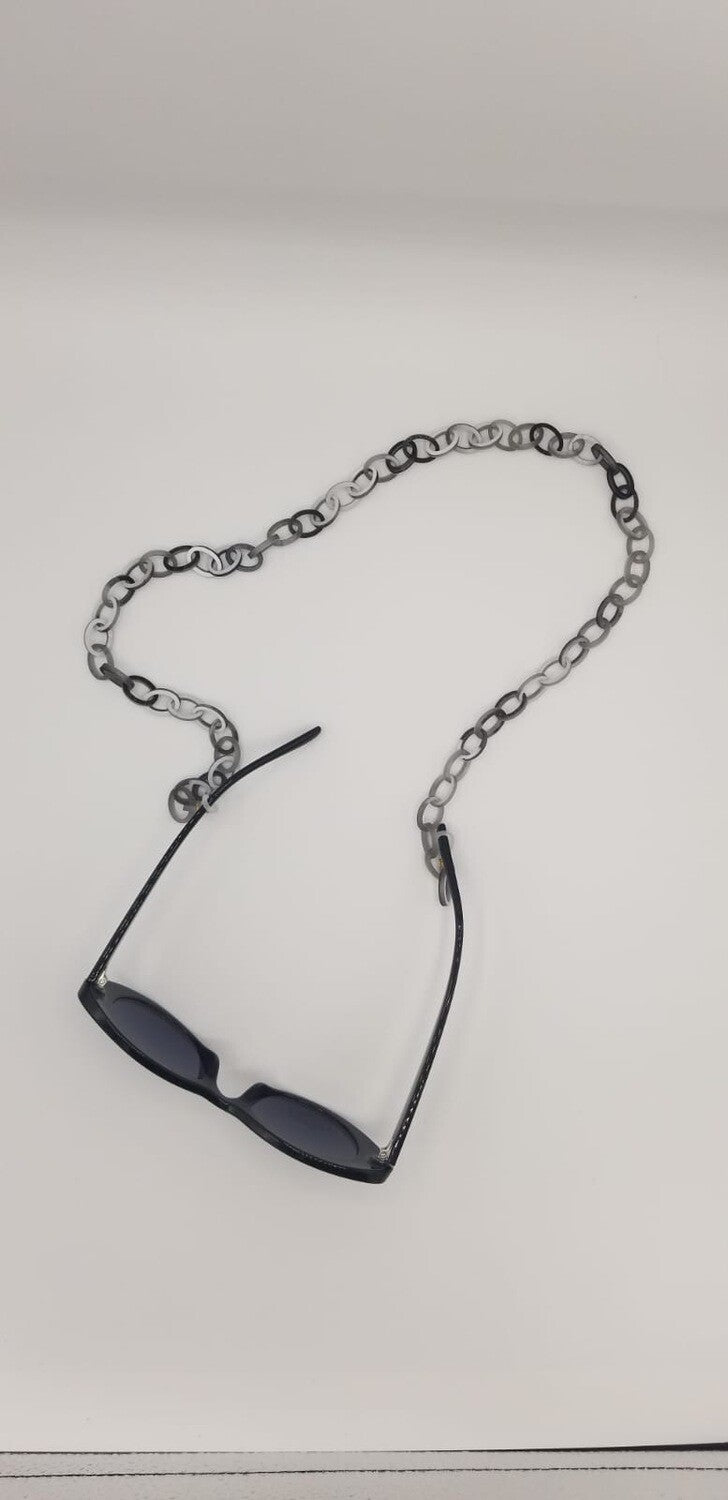 Gray and Black Resin Eyewear Cord