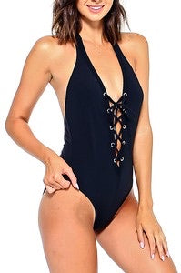 Halter Black Swimsuit