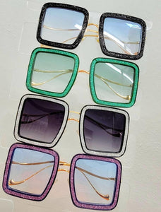 Glitter Square Sunglasses